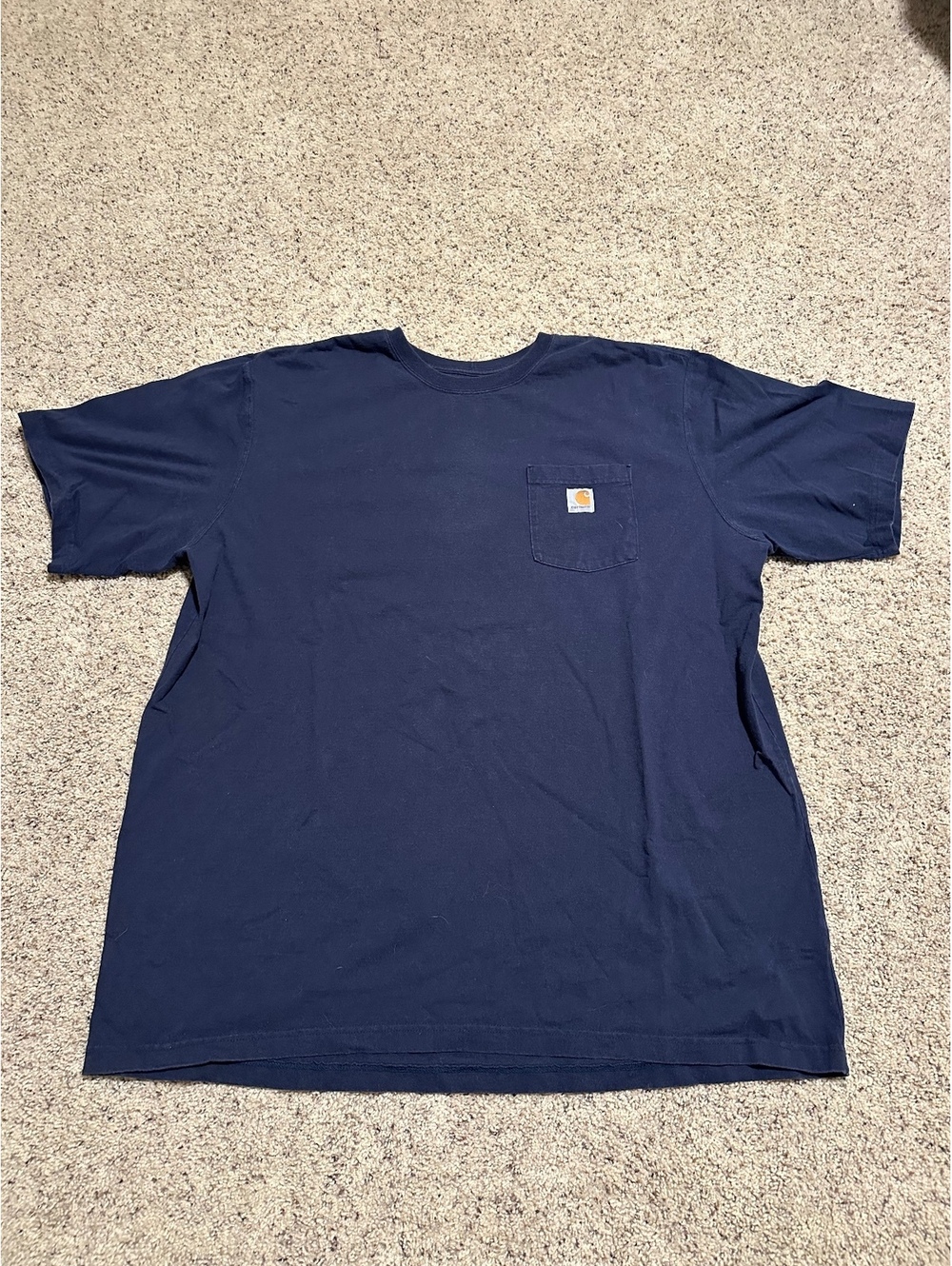 Carhartt 2XL Tall Navy Blue Original Fit Pocket T-Shirt